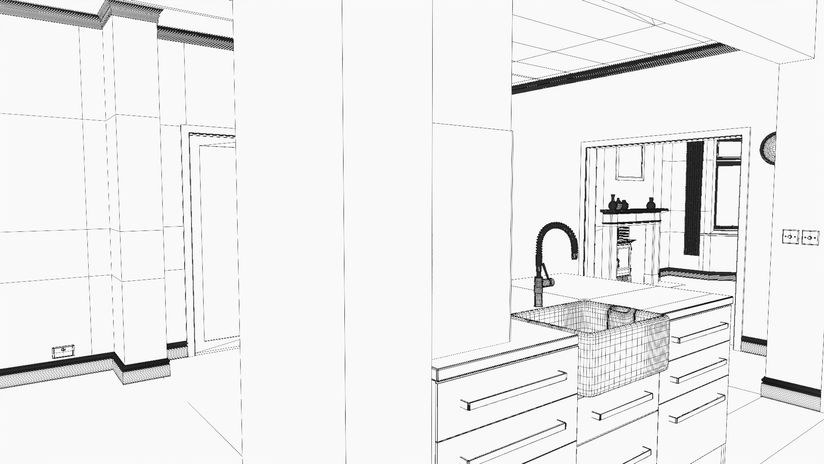 Kitchen extension wireframe